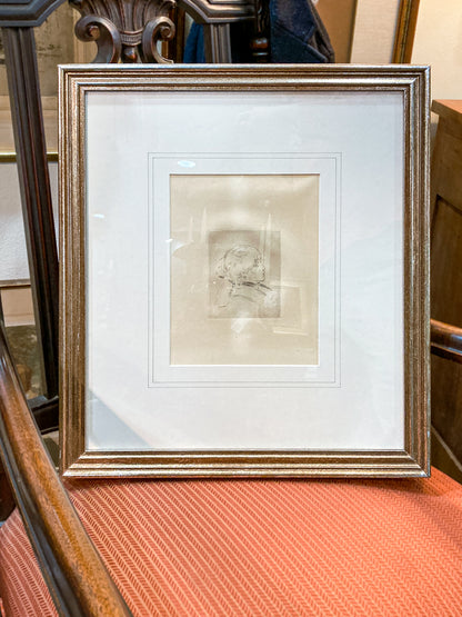 Antique Original Pierre Auguste Renoir (1841-1919) Berthe Morisot Framed Etching