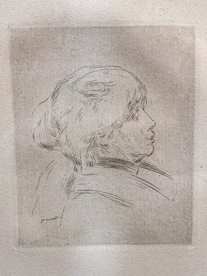 Antique Original Pierre Auguste Renoir (1841-1919) Berthe Morisot Framed Etching