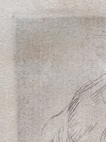 Antique Original Pierre Auguste Renoir (1841-1919) Berthe Morisot Framed Etching