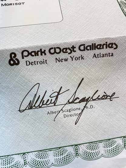 Antique Original Pierre Auguste Renoir (1841-1919) Berthe Morisot Framed Etching