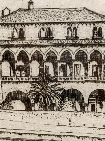 Antique Robert Sargent Austin Palma Cathedral Framed Etching Print
