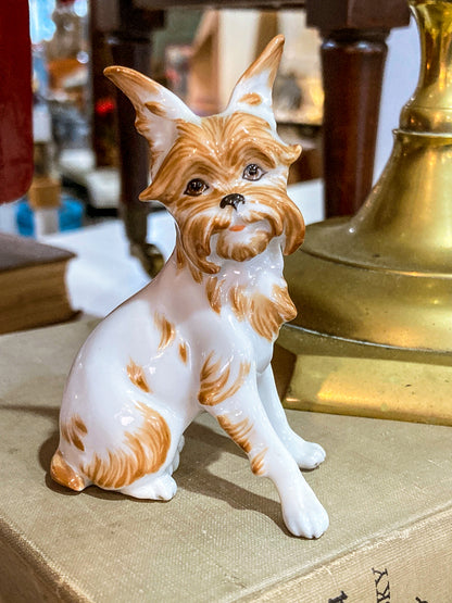 Antique Austrian Vienna Augarten Wein Royal Griffon Porcelain Dog Figurine