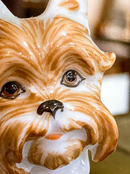 Antique Austrian Vienna Augarten Wein Royal Griffon Porcelain Dog Figurine