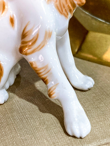 Antique Austrian Vienna Augarten Wein Royal Griffon Porcelain Dog Figurine