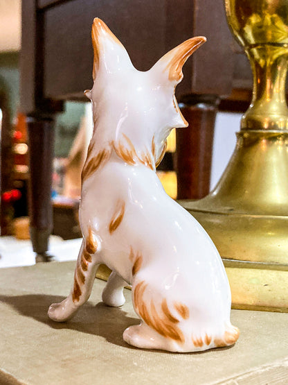 Antique Austrian Vienna Augarten Wein Royal Griffon Porcelain Dog Figurine