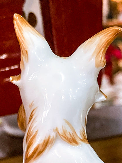 Antique Austrian Vienna Augarten Wein Royal Griffon Porcelain Dog Figurine