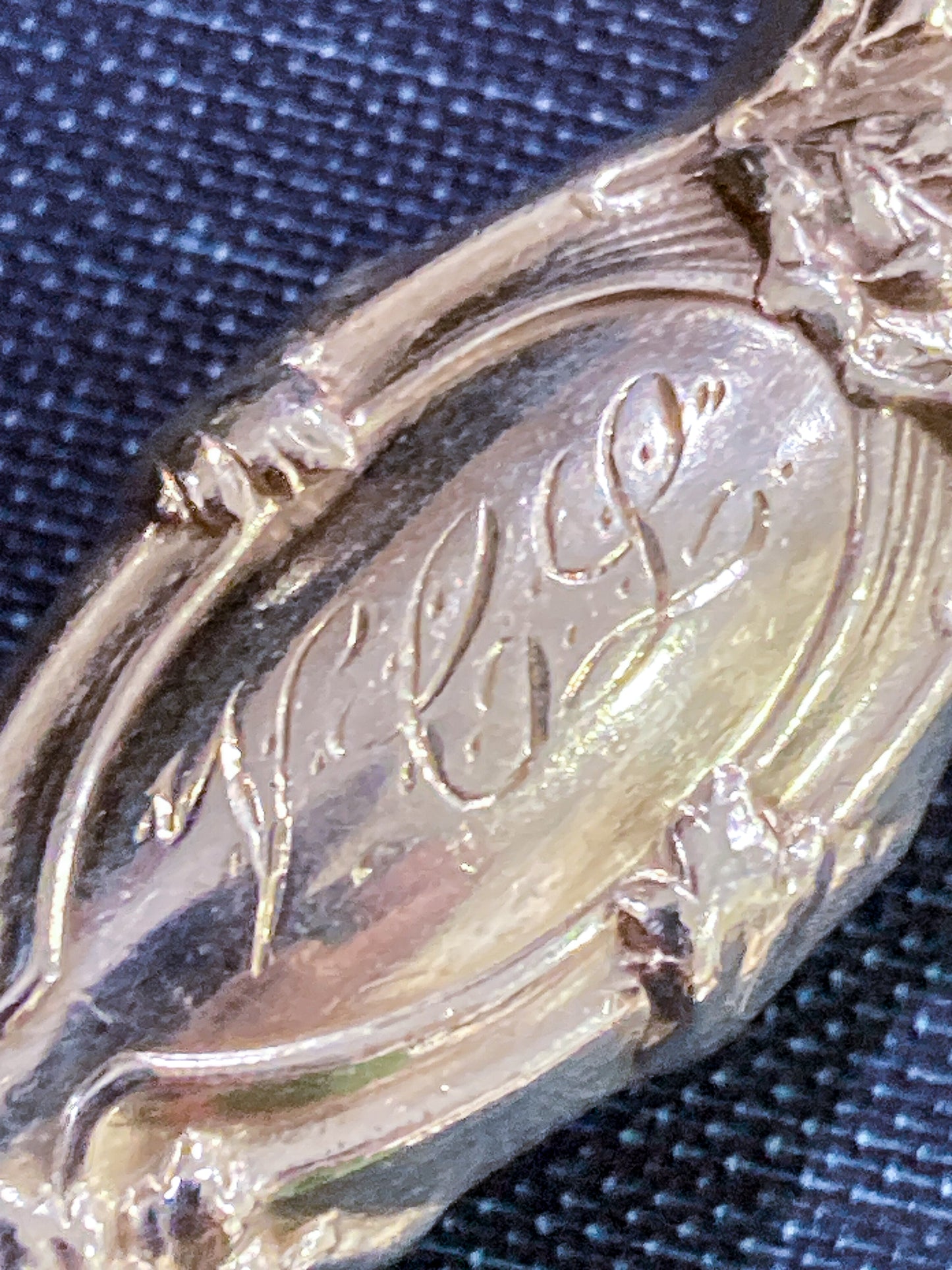 Vintage Silver Engraved Repoussé Handle Cheese Knife Server