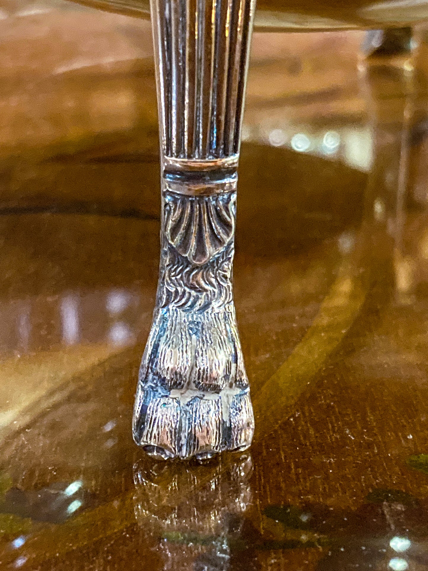 Antique Silver-Plated Domed Roll-Top Revolving Claw Footed Serving Dish