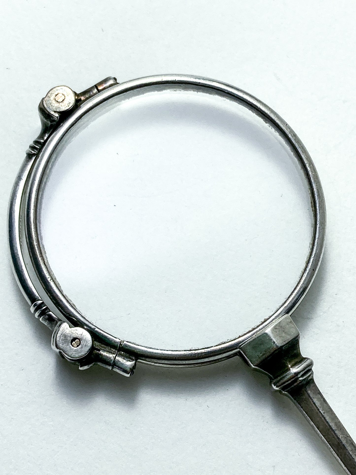 Antique Sterling Silver Lorgnettes Foldable Magnifying Reading Glasses