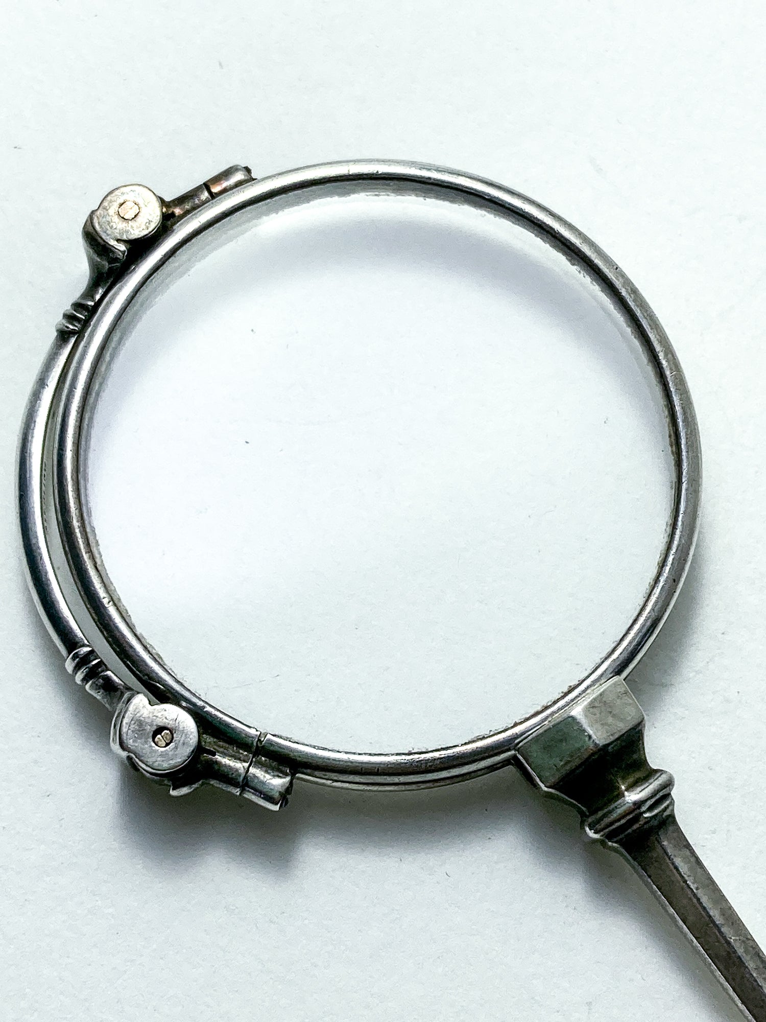 Antique Sterling Silver Lorgnettes Foldable Magnifying Reading Glasses
