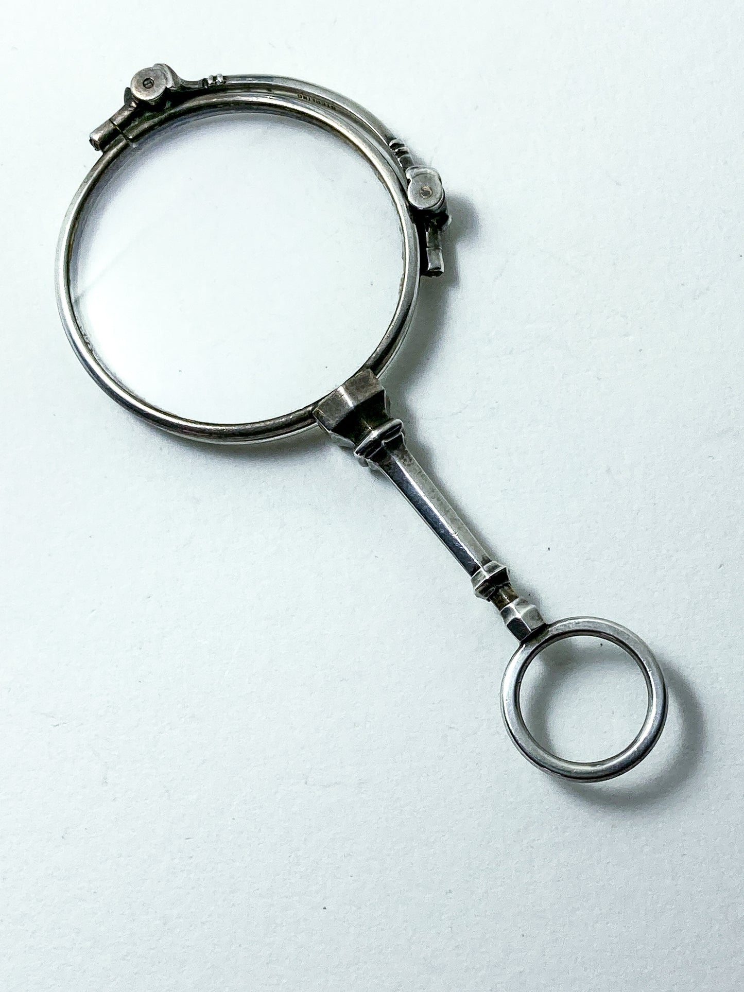 Antique Sterling Silver Lorgnettes Foldable Magnifying Reading Glasses