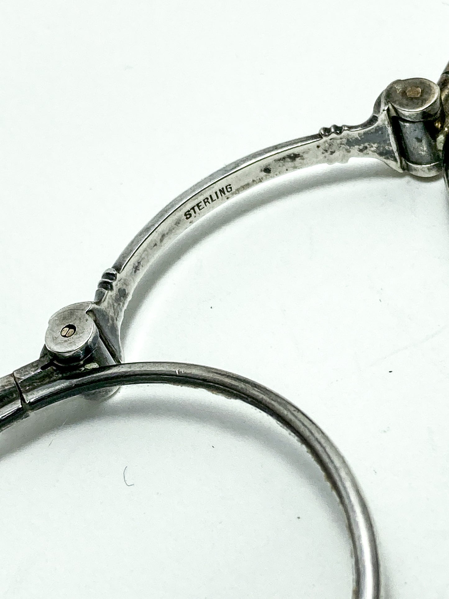 Antique Sterling Silver Lorgnettes Foldable Magnifying Reading Glasses