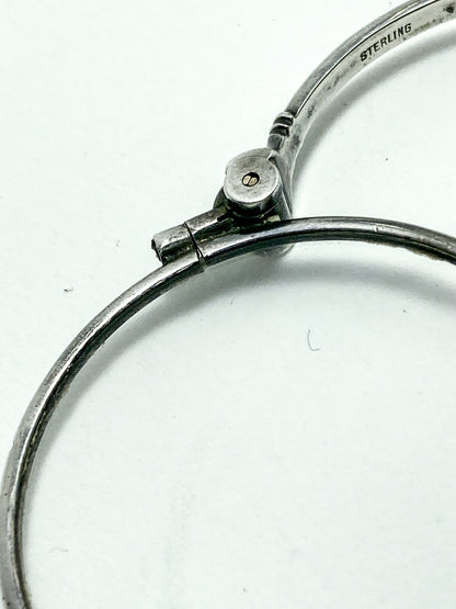 Antique Sterling Silver Lorgnettes Foldable Magnifying Reading Glasses