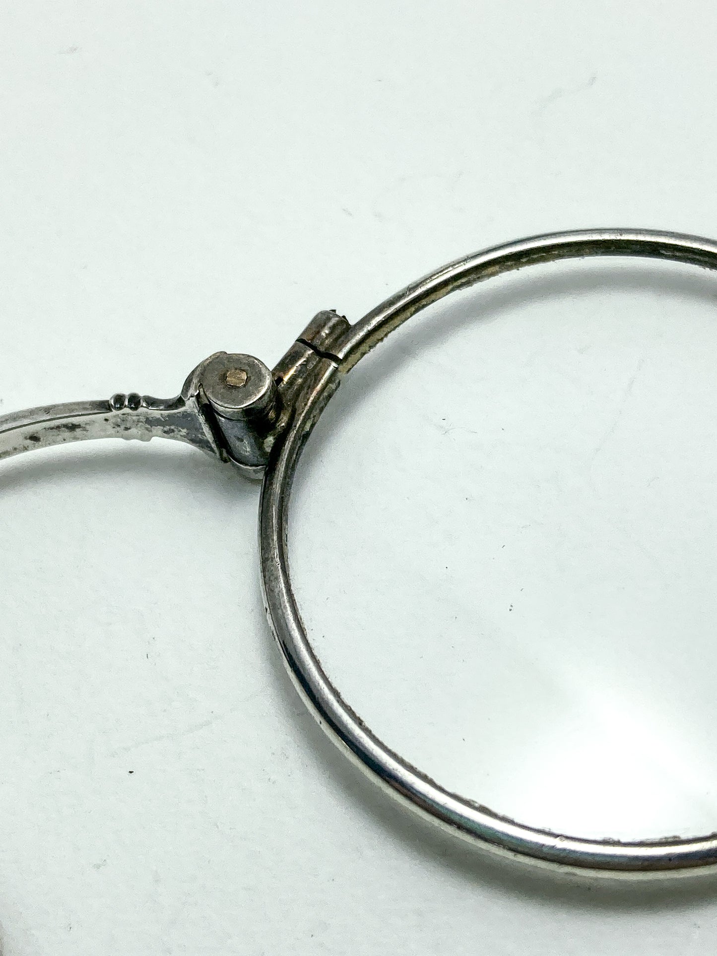 Antique Sterling Silver Lorgnettes Foldable Magnifying Reading Glasses