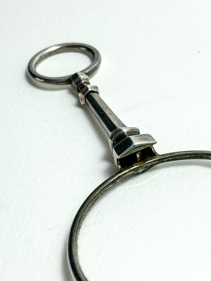 Antique Sterling Silver Lorgnettes Foldable Magnifying Reading Glasses