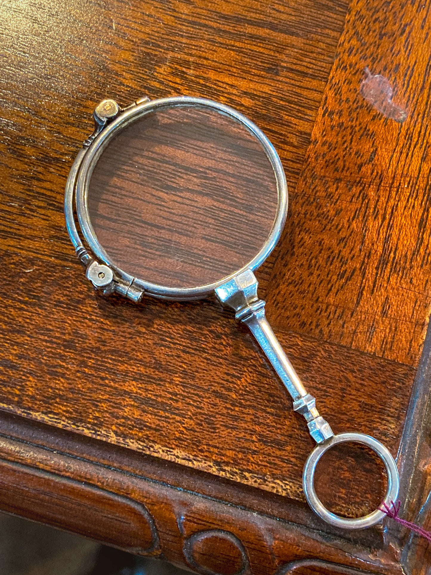Antique Sterling Silver Lorgnettes Foldable Magnifying Reading Glasses