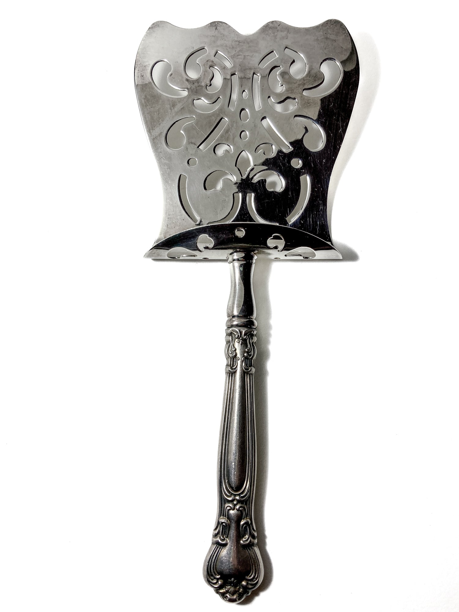 Antique Style Gorham Sterling Silver Stainless Steel Chantilly Asparagus Server