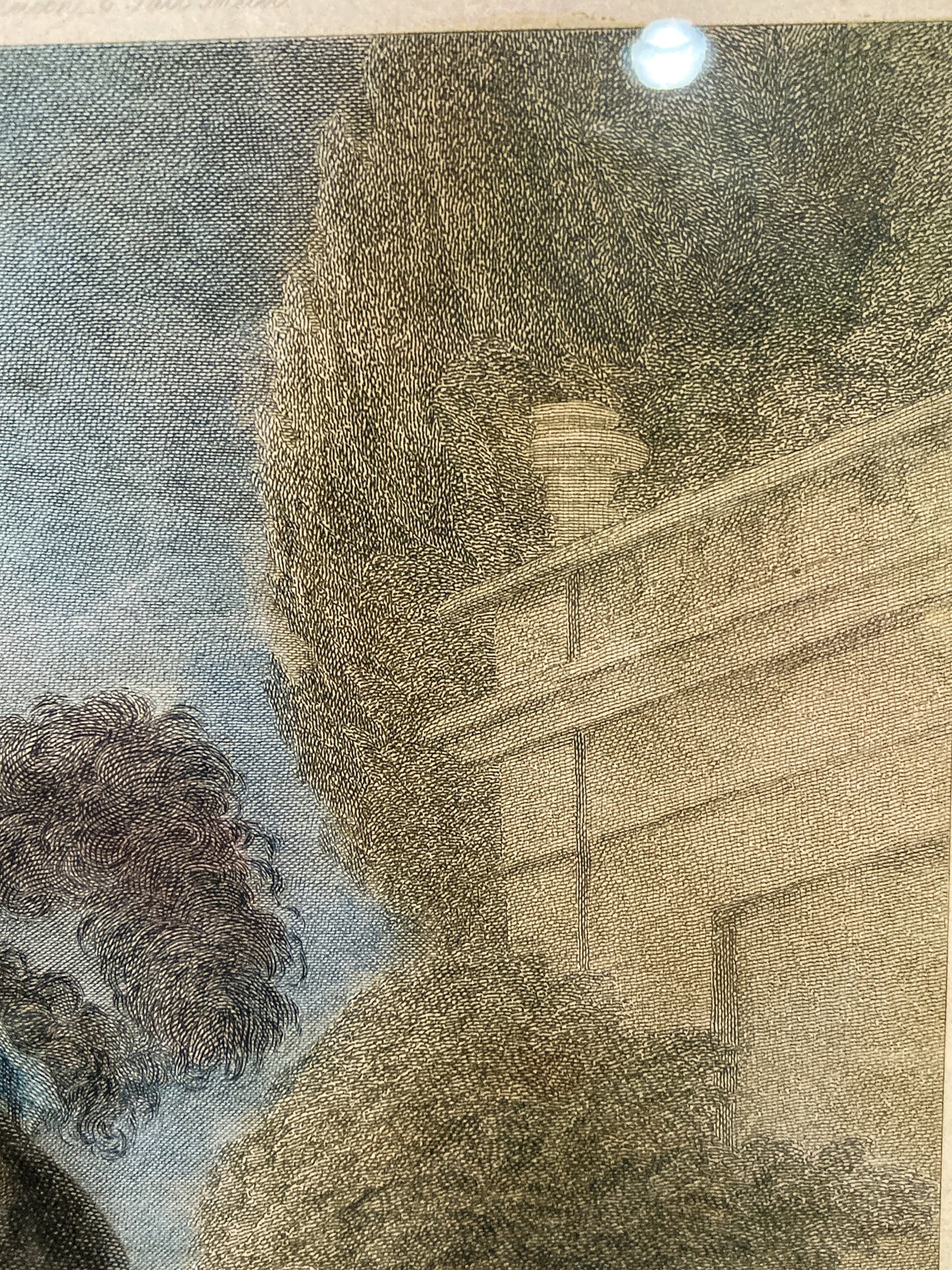 Antique Thomas Gainsborough Framed Aquatint Print of Georgiana Cavendish Duchess of Devonshire