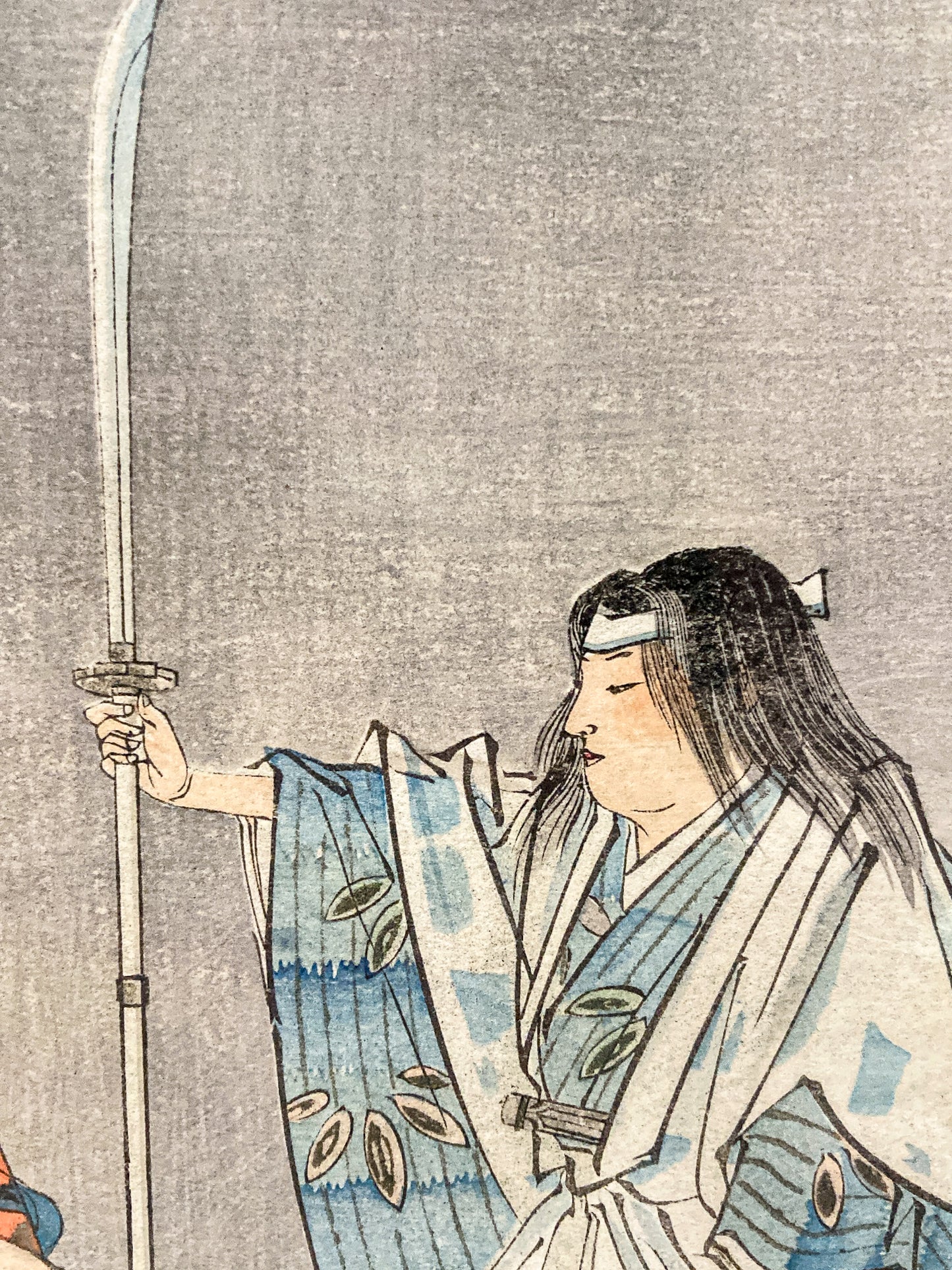 Tsukioka Kogyo (1869-1927) The Goblin of Kurama Framed Japanese Wood Block Print