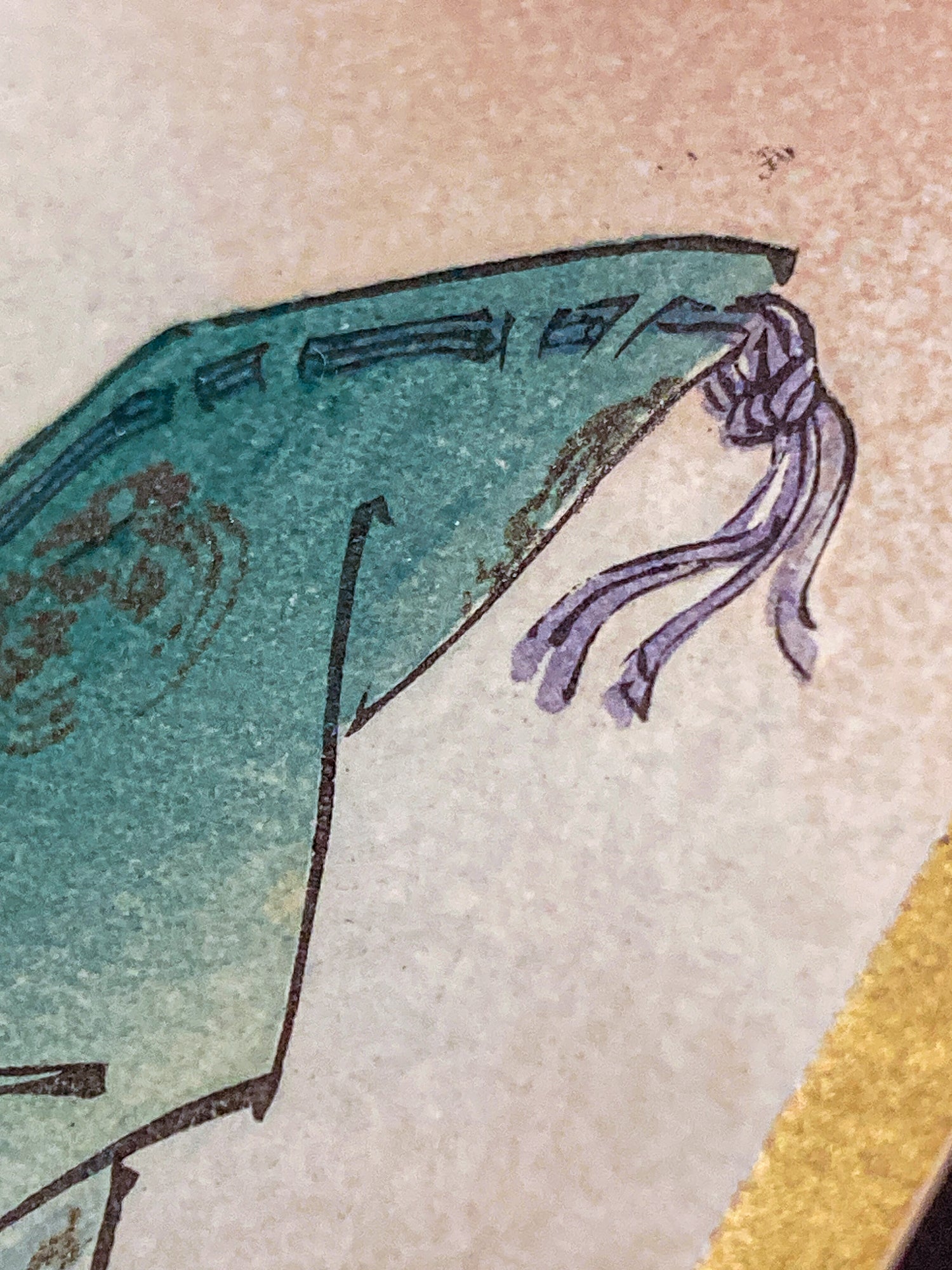 Tsukioka Kogyo (1869-1927) Arashiyama: The God of Mt. Arashi Framed Woodblock Print