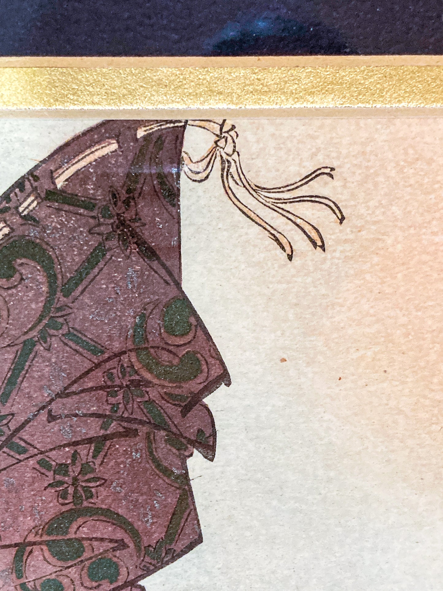 Tsukioka Kogyo (1869-1927) Arashiyama: The God of Mt. Arashi Framed Woodblock Print