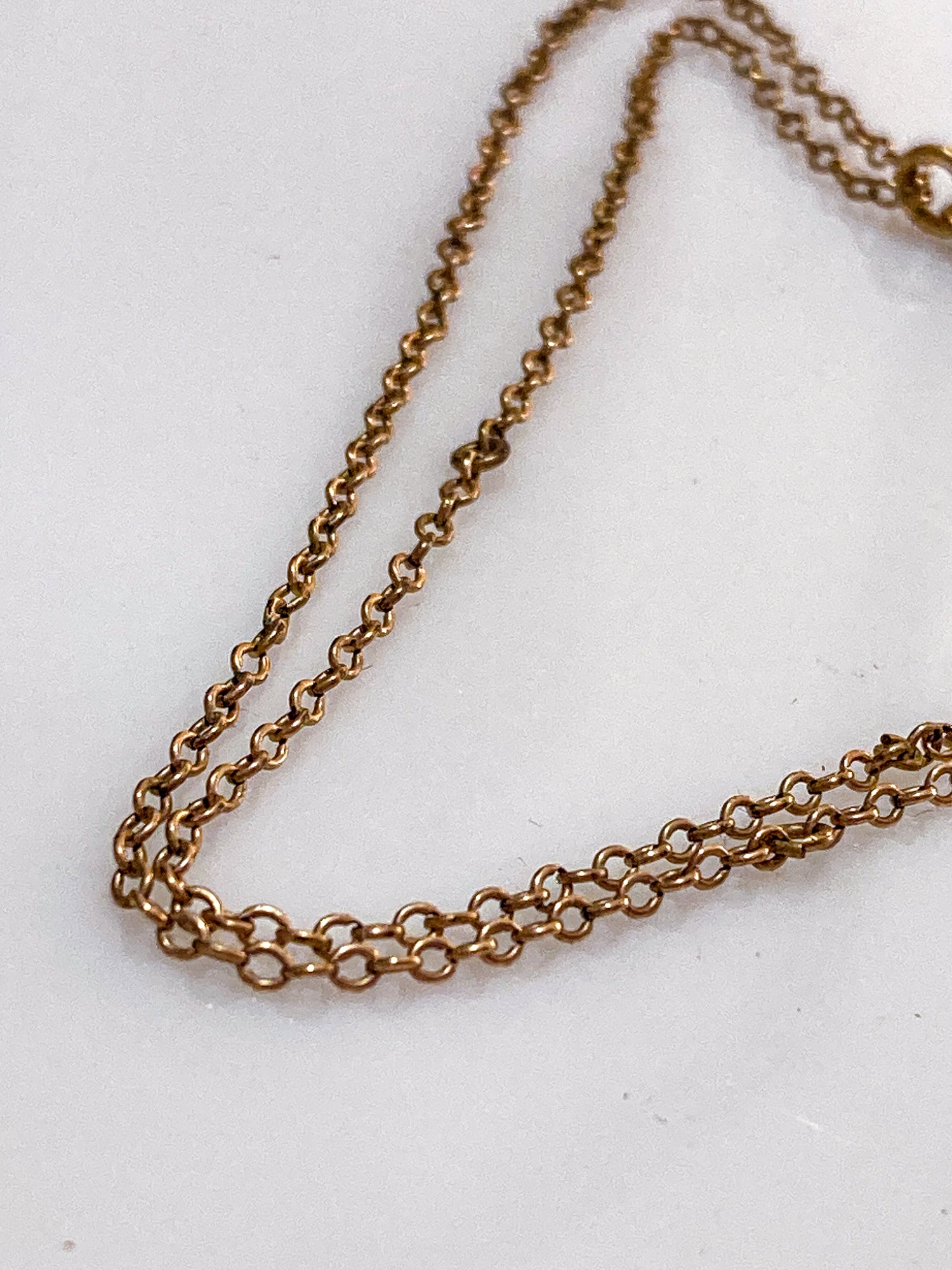 Antique Victorian Gold Filled Engraved Enameled Geometric Pendant Necklace