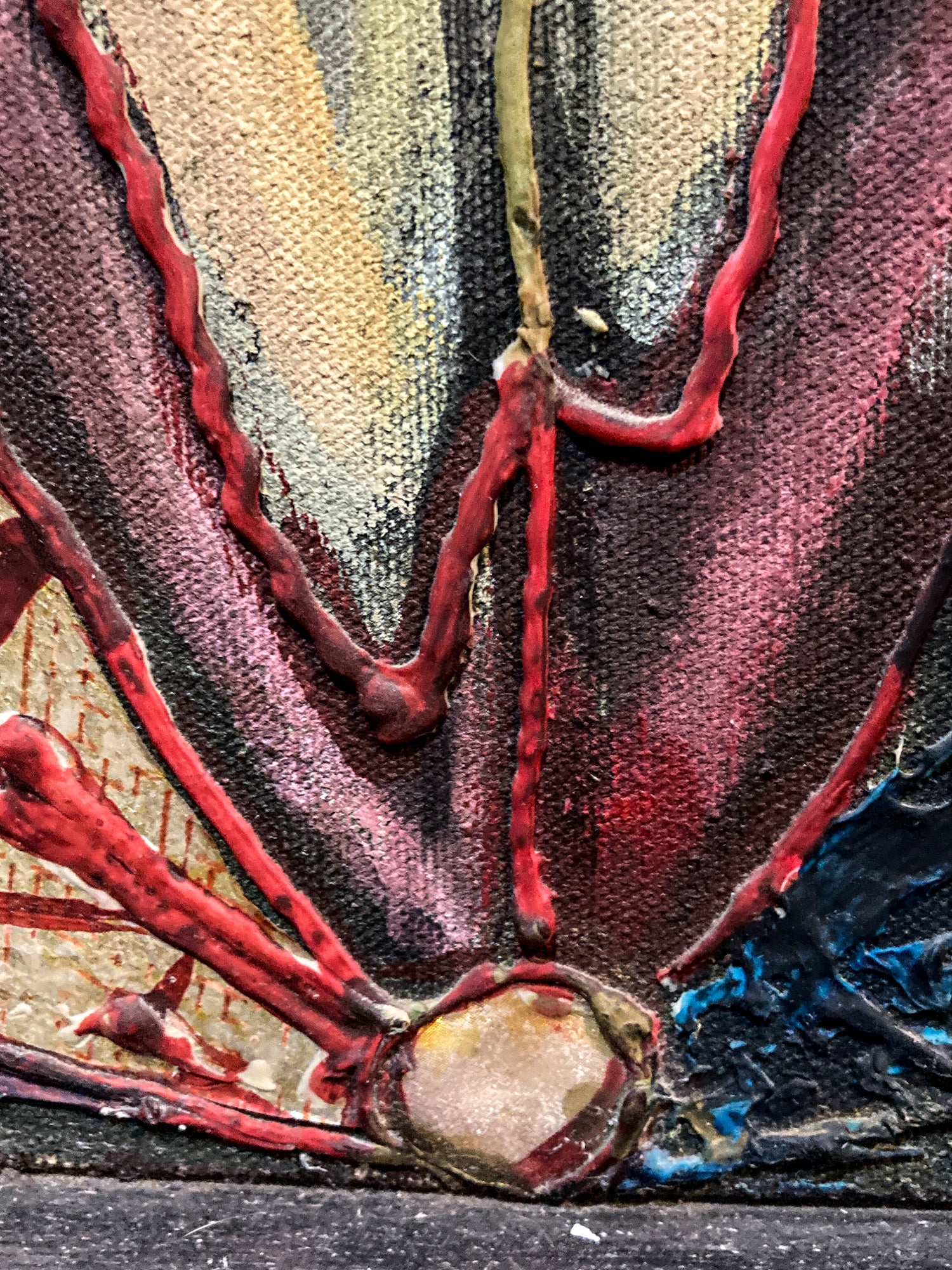 Vintage Mixed Media Portrait of Cleveland Bernice Kent Framed Canvas Painting