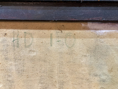 Vintage Mixed Media Portrait of Cleveland Bernice Kent Framed Canvas Painting