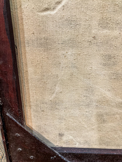 Vintage Mixed Media Portrait of Cleveland Bernice Kent Framed Canvas Painting