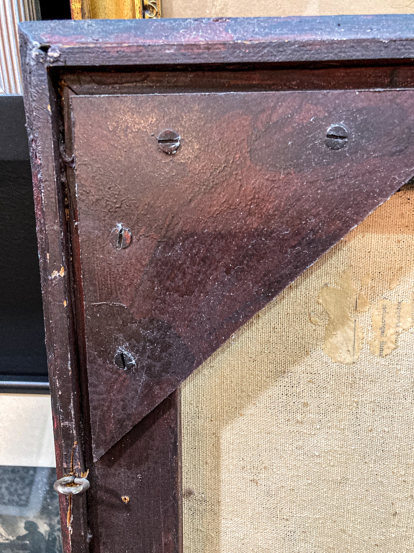 Vintage Mixed Media Portrait of Cleveland Bernice Kent Framed Canvas Painting