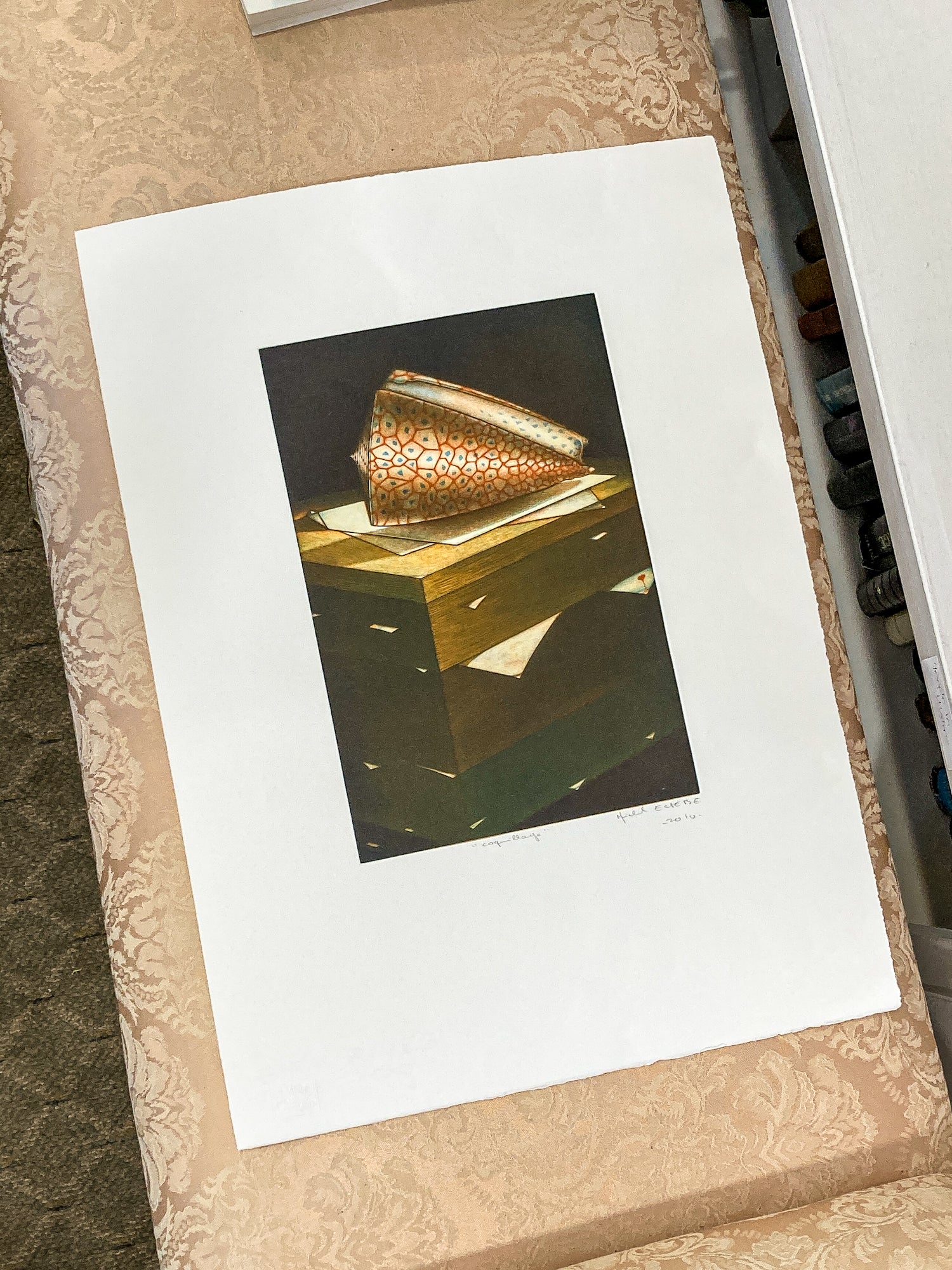 Cleveland Print Club Michel Esbèbe 2010 Coquillage Unframed Mezzotint Print
