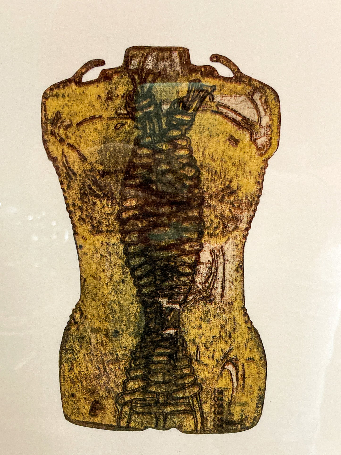 Cleveland Printmaker Phyllis Fannin Artist Proof Torso Framed Aquatint Art