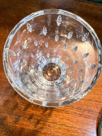 Contemporary Galway Ireland Clear Crystal Cut Glass Raindrops Tapered Vase
