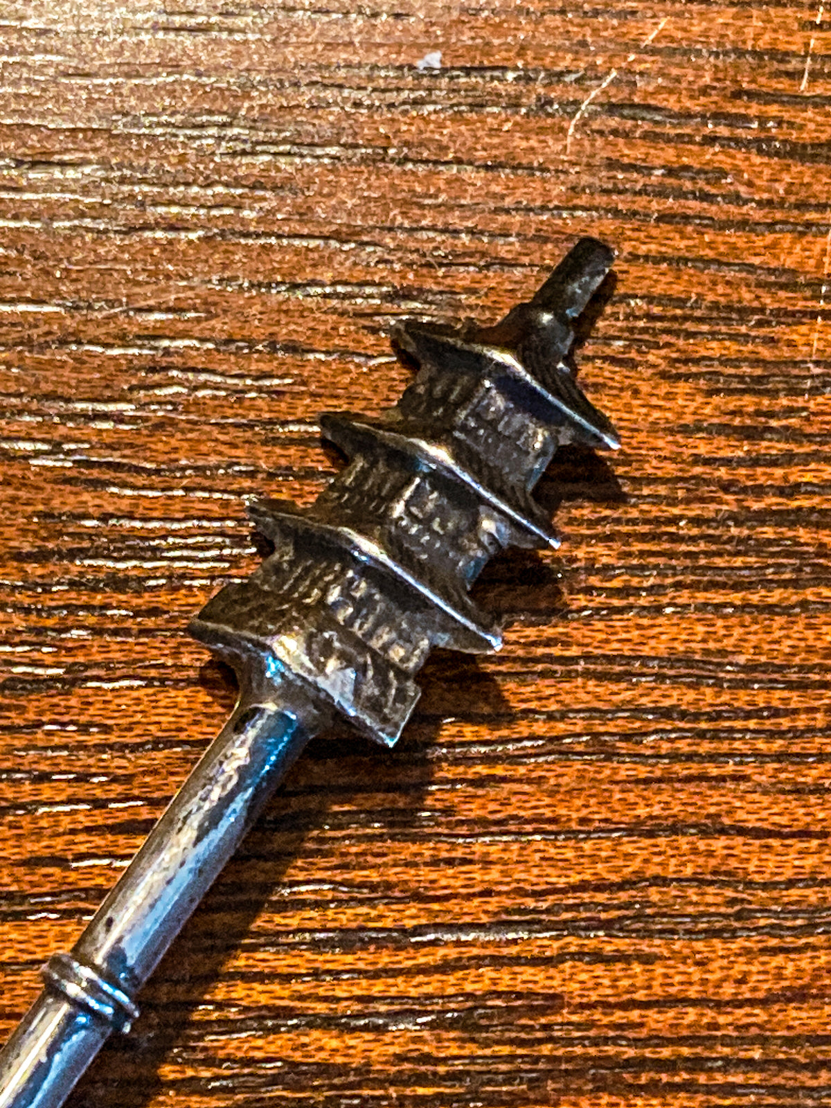 Five Antique 1920s Sterling Silver Japanese Charm Tip Iced Tea Spoons