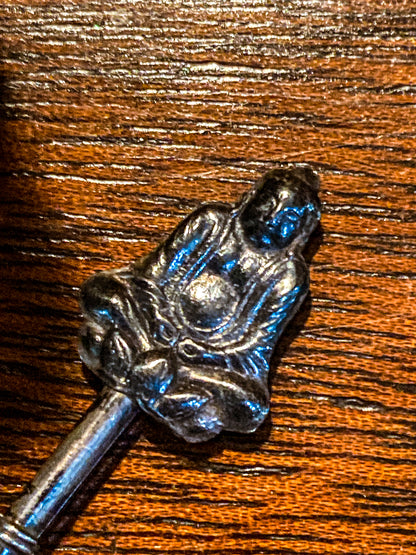 Five Antique 1920s Sterling Silver Japanese Charm Tip Iced Tea Spoons