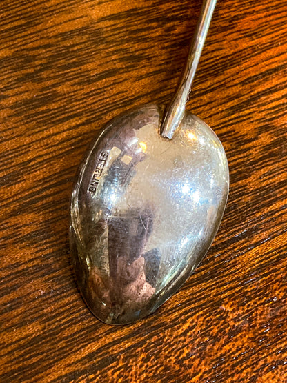 Five Antique 1920s Sterling Silver Japanese Charm Tip Iced Tea Spoons
