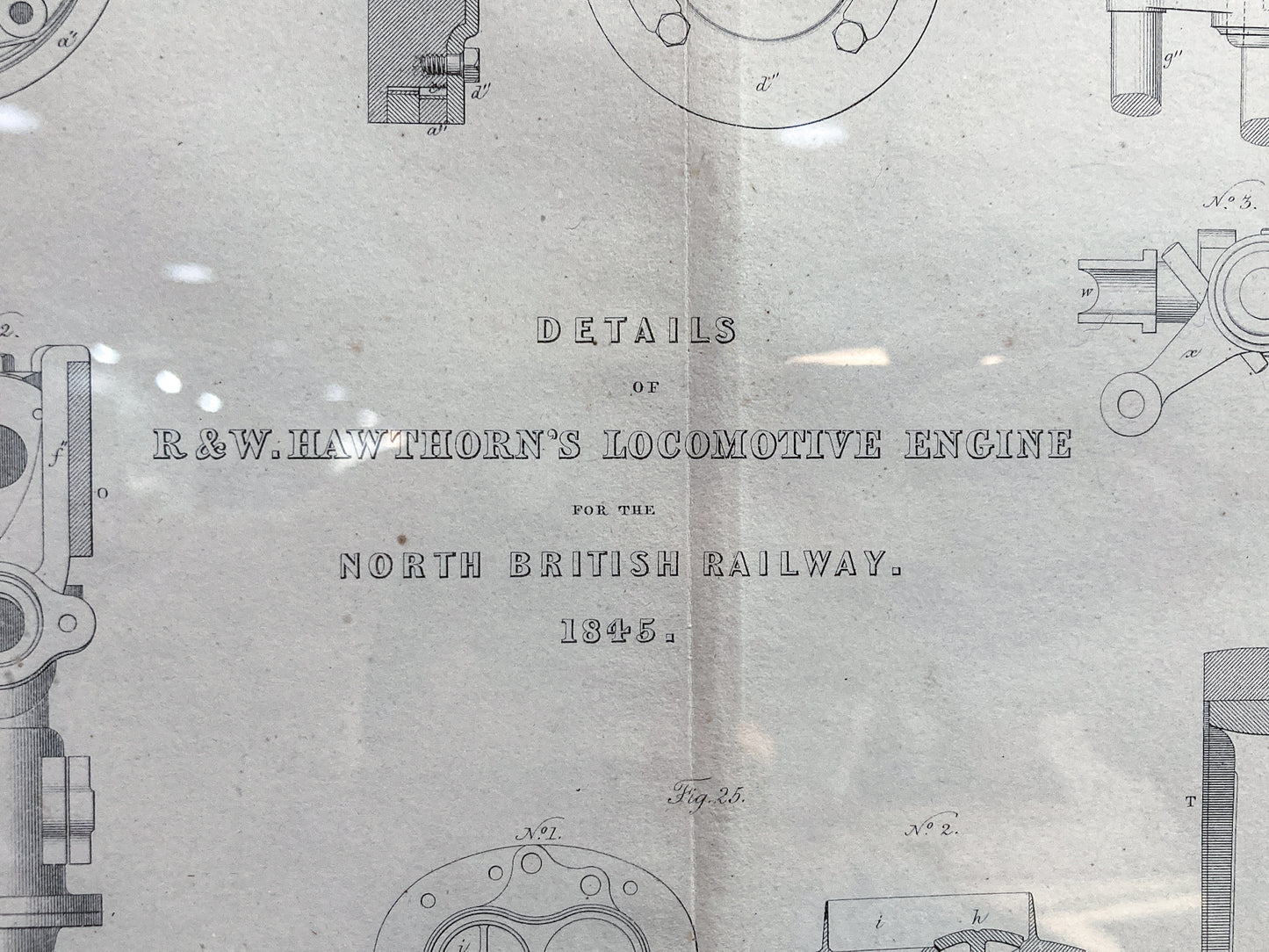 Four Antique Joseph Wilson Lowry Robert Morrison Locomotive Framed Engravings