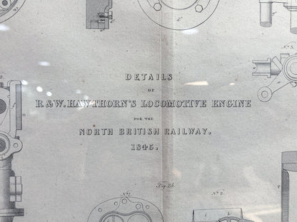 Four Antique Joseph Wilson Lowry Robert Morrison Locomotive Framed Engravings