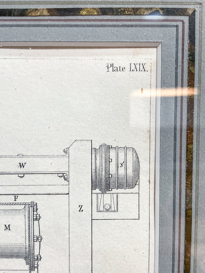 Four Antique Joseph Wilson Lowry Robert Morrison Locomotive Framed Engravings