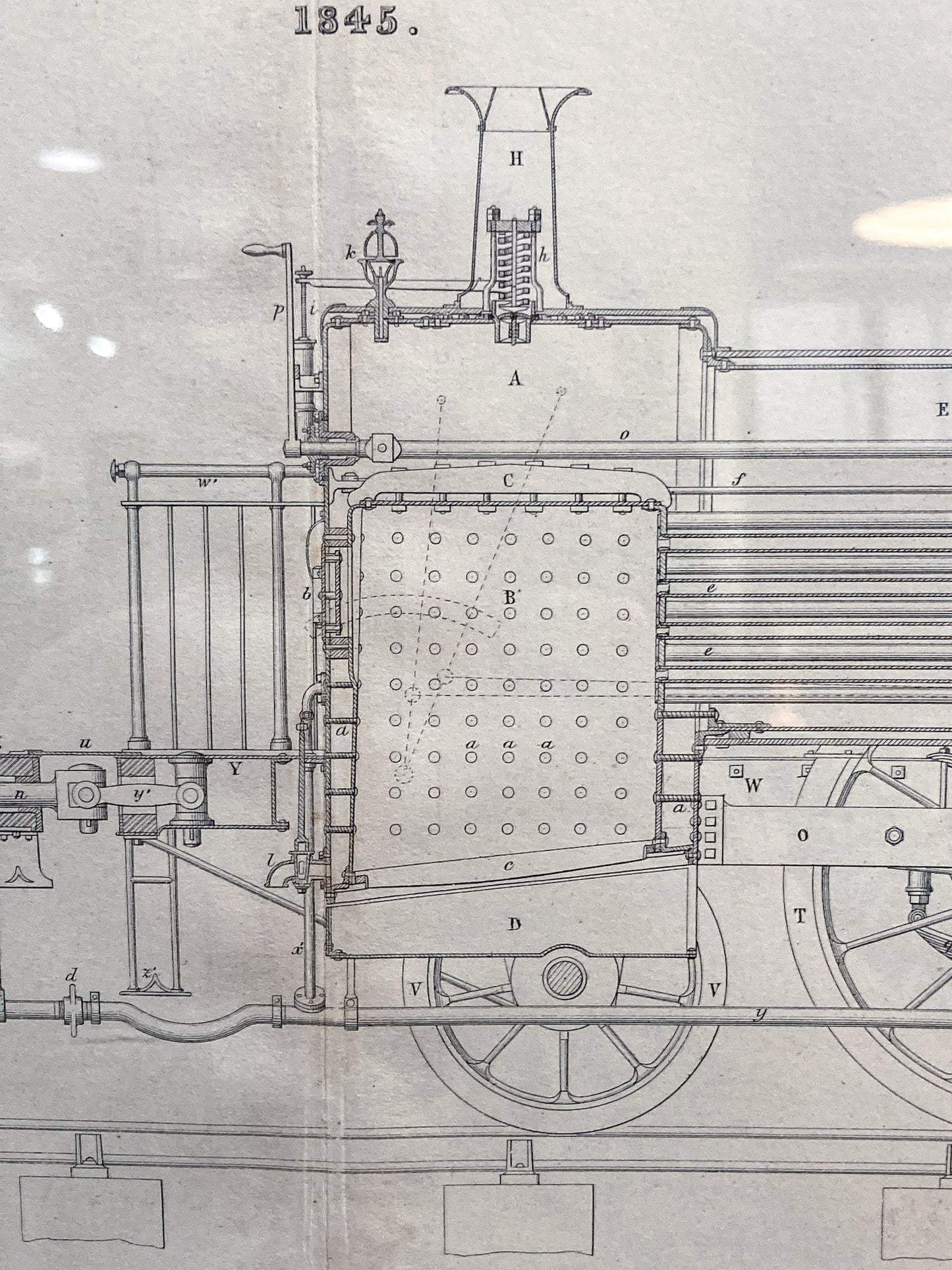 Four Antique Joseph Wilson Lowry Robert Morrison Locomotive Framed Engravings