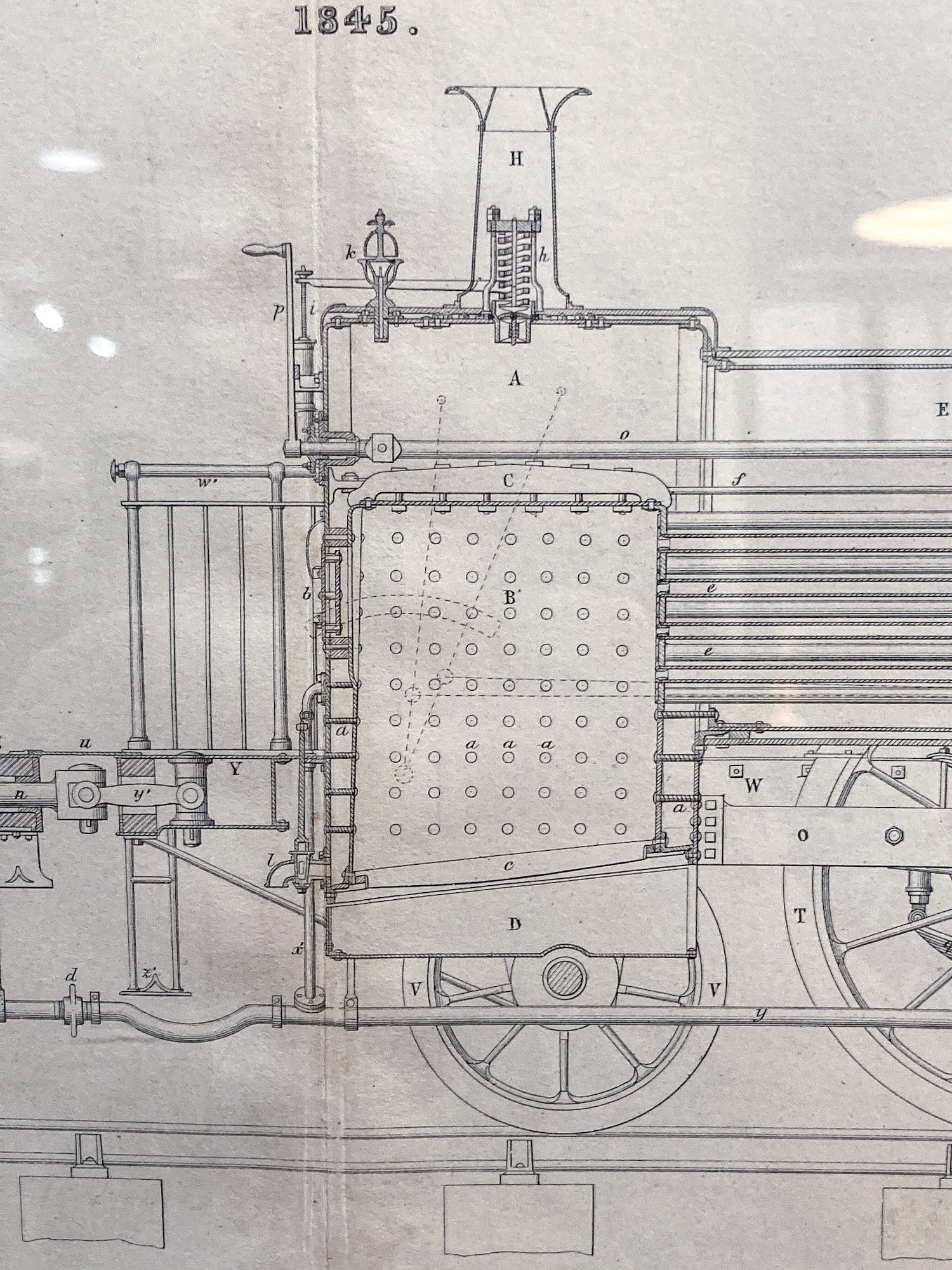 Four Antique Joseph Wilson Lowry Robert Morrison Locomotive Framed Engravings