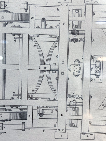 Four Antique Joseph Wilson Lowry Robert Morrison Locomotive Framed Engravings