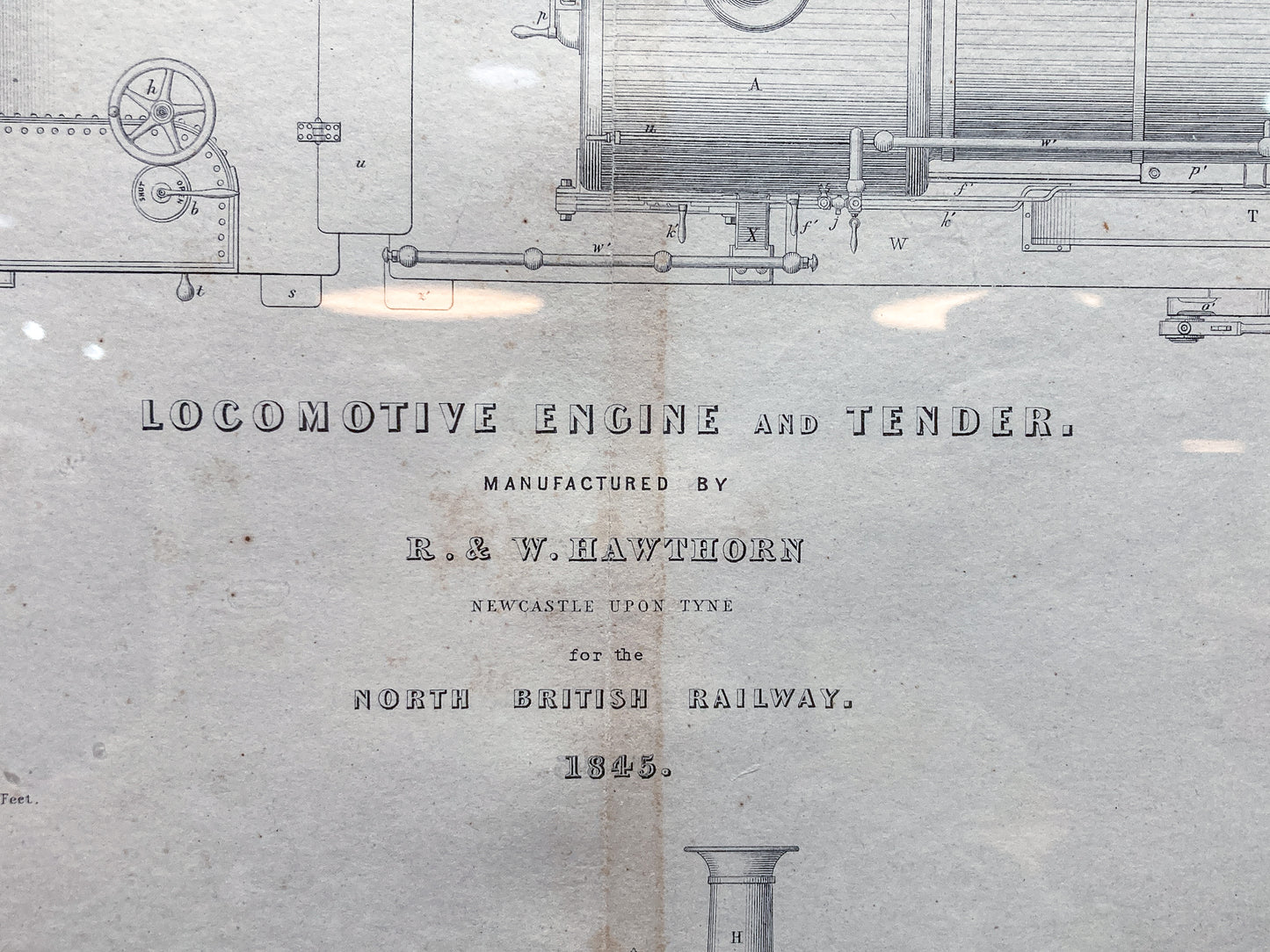 Four Antique Joseph Wilson Lowry Robert Morrison Locomotive Framed Engravings