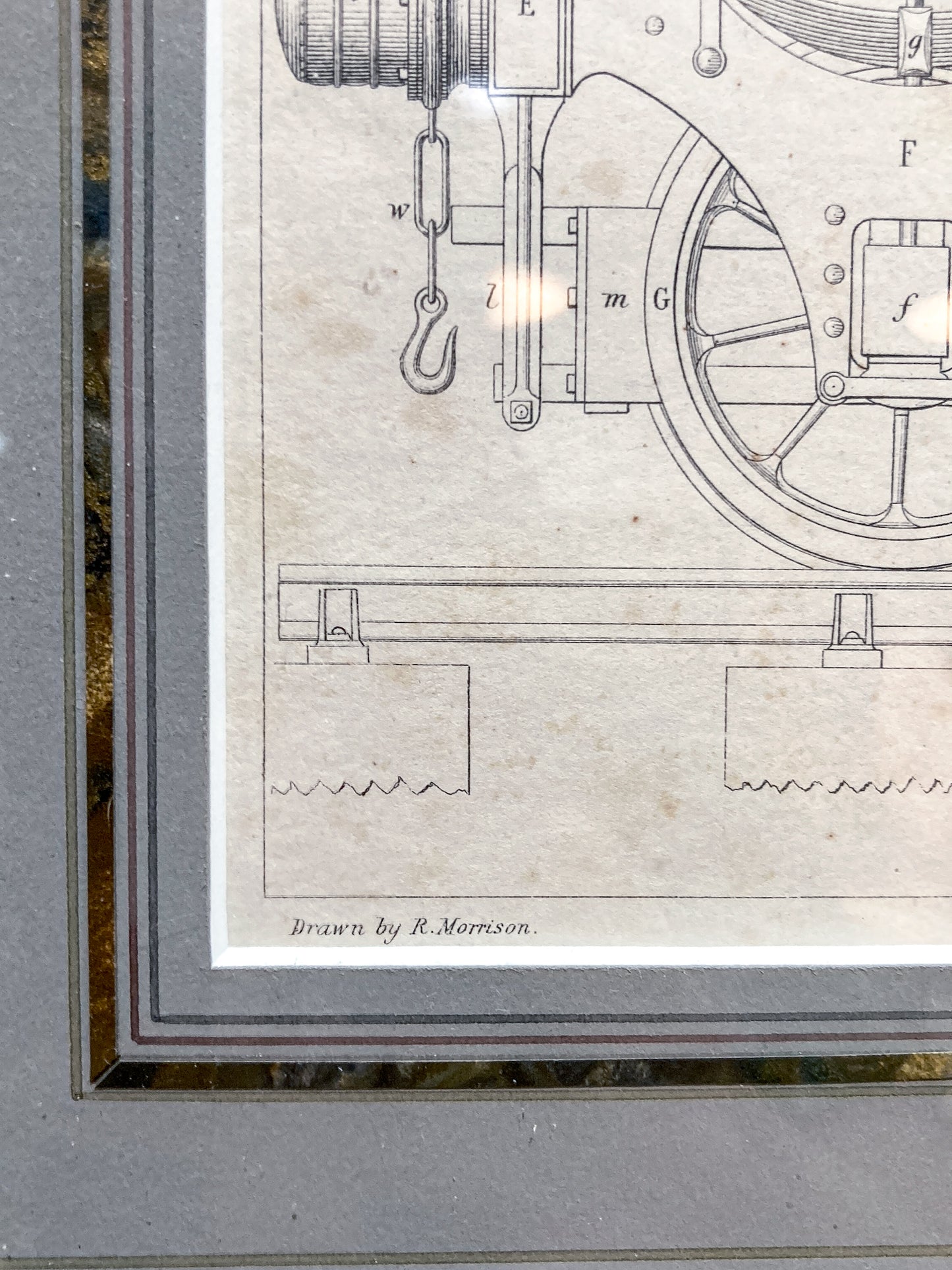 Four Antique Joseph Wilson Lowry Robert Morrison Locomotive Framed Engravings