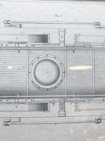 Four Antique Joseph Wilson Lowry Robert Morrison Locomotive Framed Engravings