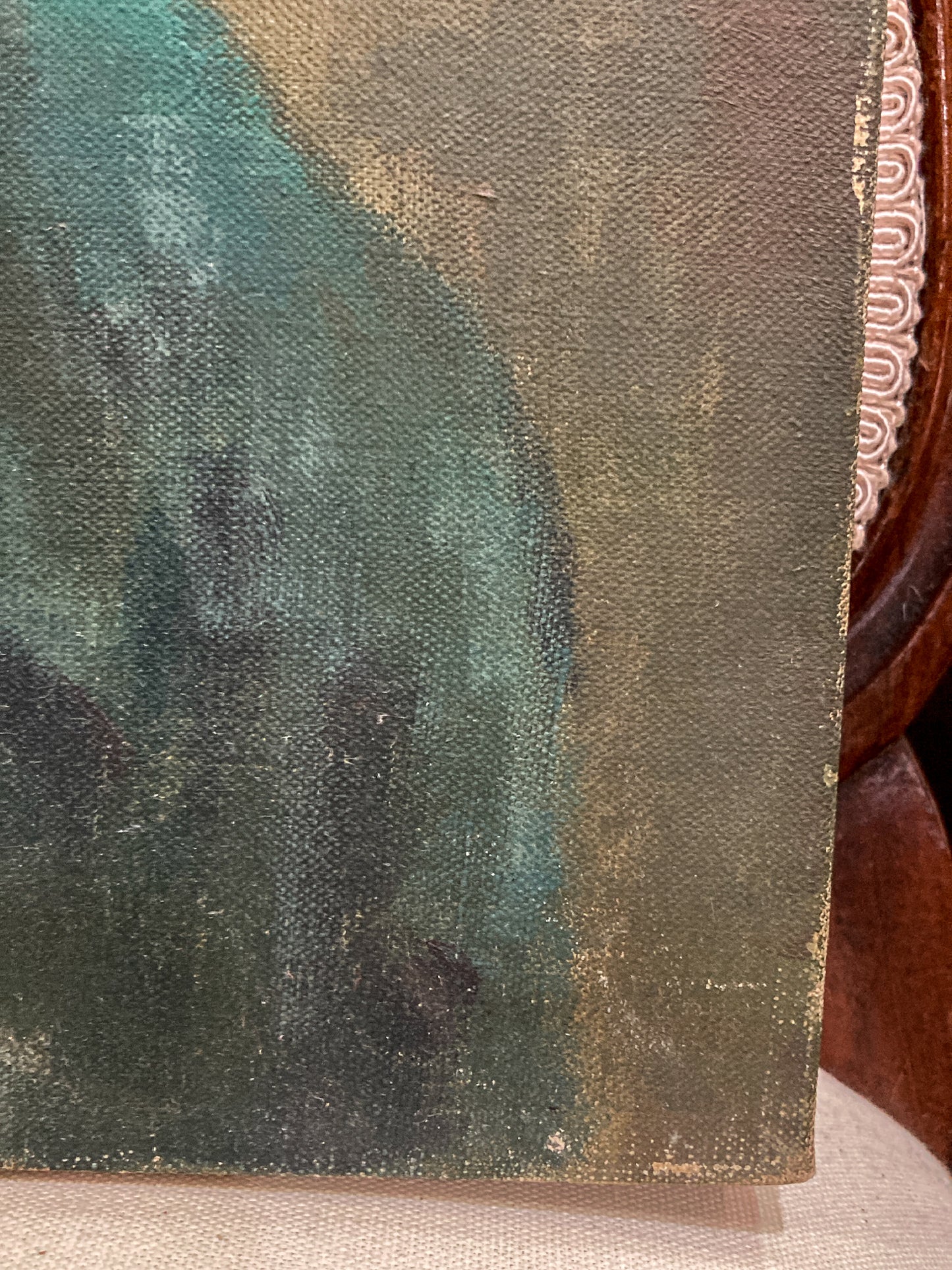 Vintage Original Self Portrait Frank Campanella (1918-2016) Canvas Oil Painting