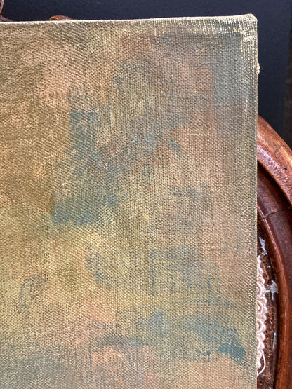 Vintage Original Self Portrait Frank Campanella (1918-2016) Canvas Oil Painting