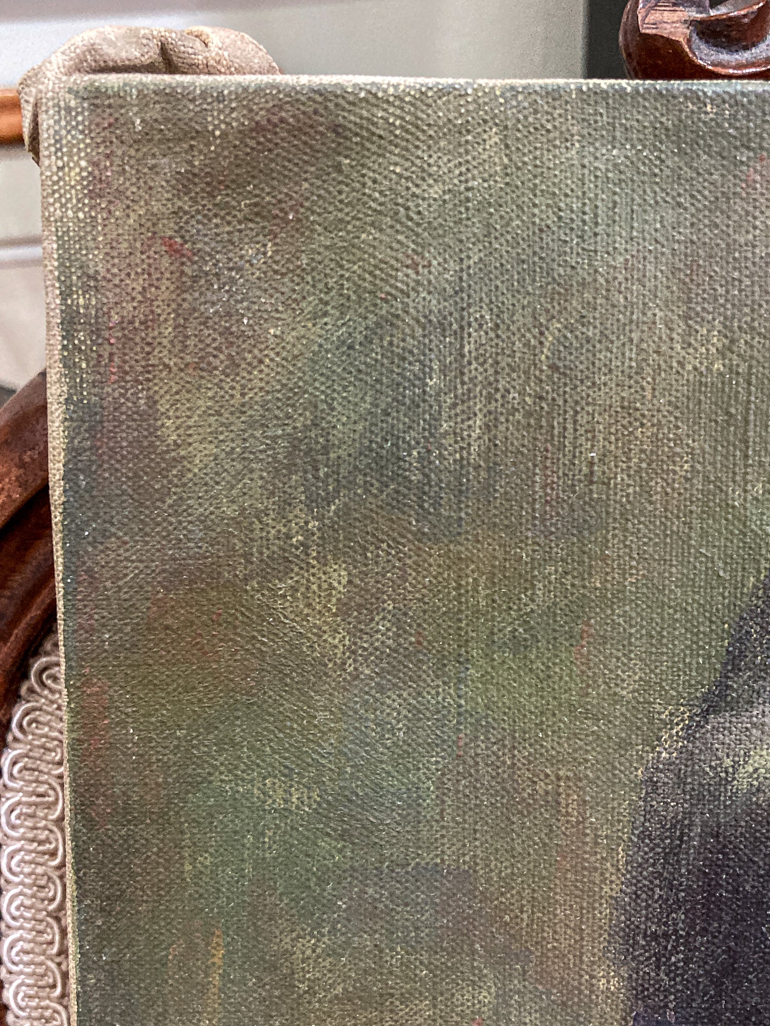 Vintage Original Self Portrait Frank Campanella (1918-2016) Canvas Oil Painting