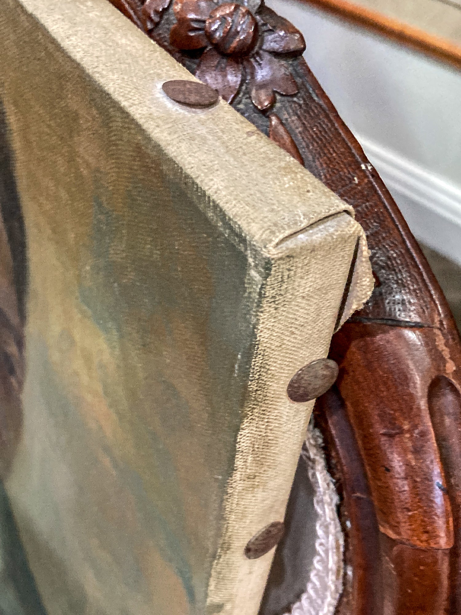 Vintage Original Self Portrait Frank Campanella (1918-2016) Canvas Oil Painting