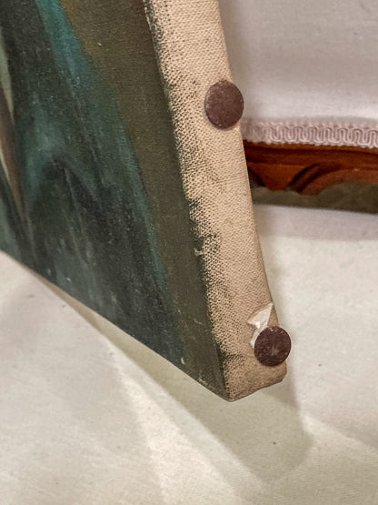 Vintage Original Self Portrait Frank Campanella (1918-2016) Canvas Oil Painting